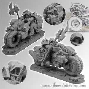 Scibor Miniatures Lion Knight Motorcycle 28SF0095 (Space Marine) 28mm Miniature - Picture 1 of 10