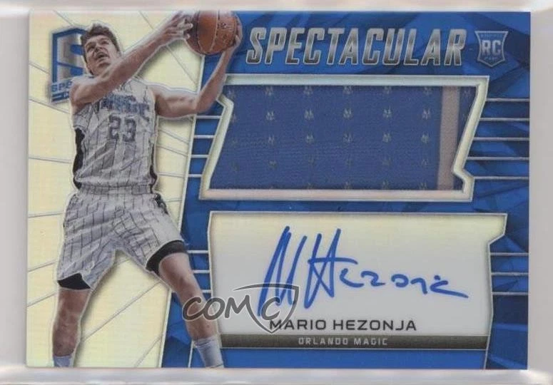 2015-16 Panini Spectra Silver Prizm /99 Mario Hezonja #SS-MH Rookie Auto RC - Image 1 of 2