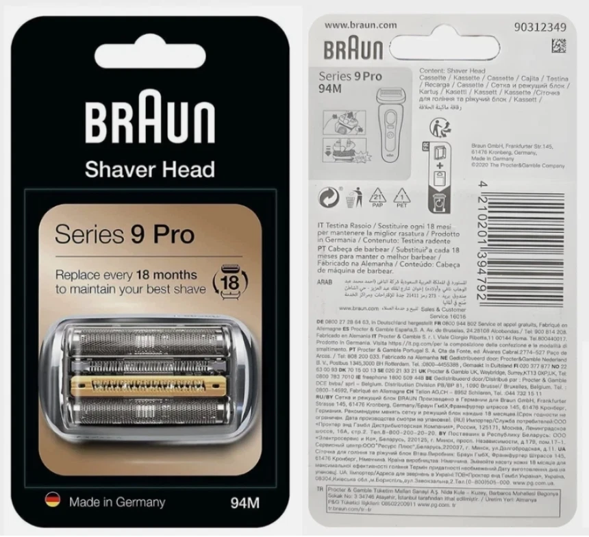 Original Braun Series 9 Pro / 9 94M Ersatz-Set mit Scherkopf~