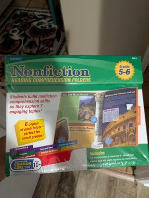 Lakeshore Nonfiction Reading Comprehension Folders Grade 5-6 FF213 Sealed  - Image 1 of 2
