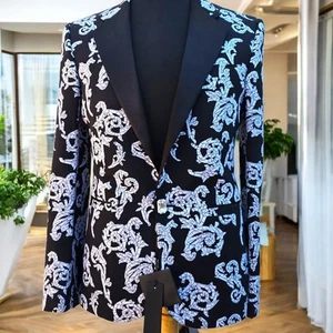 New Versace Tuxedo Jacket 46it 36r Hand Tailored Full Canvas $3995 Tailor Made  - Picture 1 of 23
