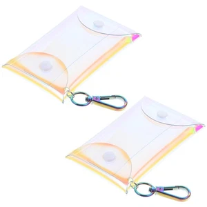  2 Piezas Bolsa de Utilidad Llavero Cartera Cambio Soporte Monedero para Monedas - Imagen 1 de 12