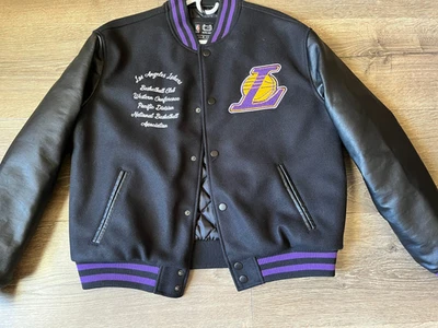 NWT Aeropostale Los Angeles Lakers Leather Jacket Men’s Medium Lebron Luka Rare! - Image 1 of 4
