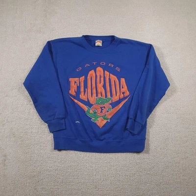 Vintage Florida Gators Sweatshirt Pullover Mens Medium Blue NCAA Made USA 90s - Image 1 of 4