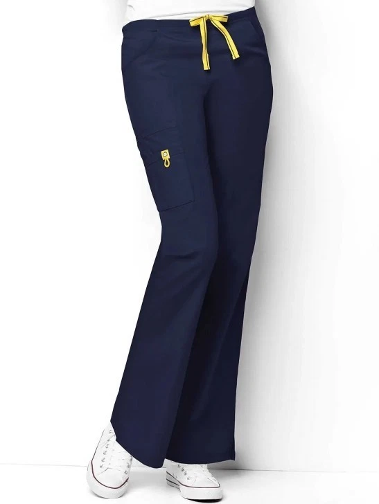 WONDERWINK Romeo multi pocket cargo women's scrub pants -2XL  XXL - Navy/Yellow - Image 1 of 4