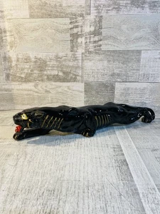 "Estatuilla moderna de mediados de siglo pintada de pantera negra de colección 16"" MCM Japón" - Imagen 1 de 9