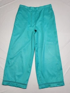 Alfred Dunner Pull On Pants Womens Sze 12 Crop Wide Leg Elastic Waist Pockets - Picture 1 of 14