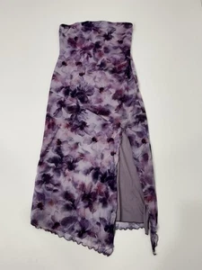 Urban Outfitters Lavender Purple Samara Mesh Strapless Stretch Midi Dress Sz L - Picture 1 of 9