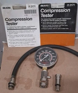 Probador de compresión de motor de accionamiento flexible Sears 28 2171 hecho en EE. UU. - Imagen 1 de 4