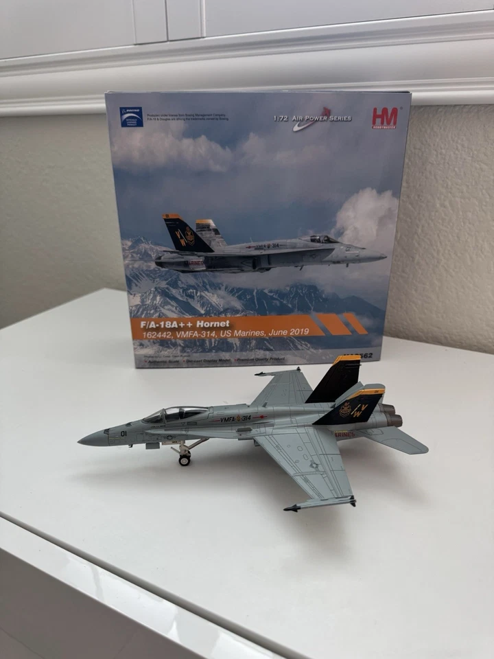 HA3562 Hobby Master F/A-18A++ Hornet 1/72 Modelo VW01 USMC VMFA-314 Negro Foto 1 de 4