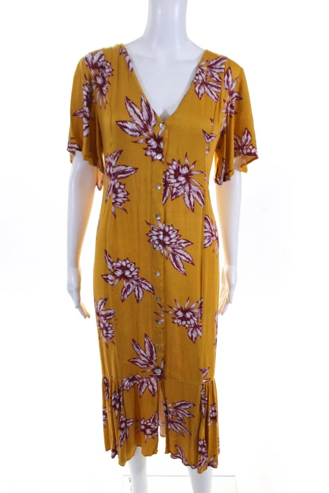 Платье миди женское Some Days Lovin Searing Soul желтое размер средний 11095166 - Изображение 1 из 4