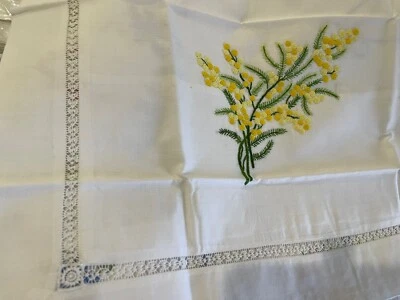Le Blanc France New 1pc Boudoir Sham 100% Cotton Embroidered 12x16” White - Image 1 of 4