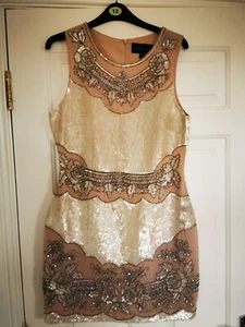 Needle & Thread Hand Stitched Sequin Mini Dress 12 BNWT Christmas Party - Picture 1 of 11