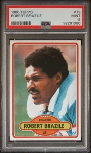 1980 Topps, PSA 9, ROBERT BRAZILE, #79, Houston Oilers, PSA 9, MINT, HOF - Bild 1 von 2