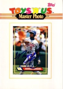 Marquis Grissom signed Expos 1993 Topps Stadium Club Toys R Us 5x7 Master Photo - Picture 1 of 1