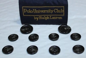 Polo University Club by Ralph Lauren Replacement Buttons 10 Pieces Brown Blazer - Picture 1 of 4