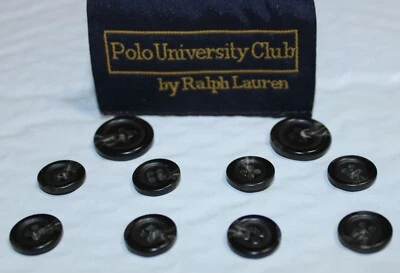 Polo University Club by Ralph Lauren Replacement Buttons 10 Pieces Brown Blazer - Image 1 of 4