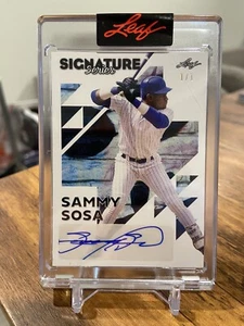 2023 Leaf Signature Series Baseball Sammy Sosa Auto Autograph #1 of 1 🔥📈 - Picture 1 of 2