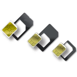 KIT MICRO 4in1 ADATTATORE NANO SCHEDA SIM PER IPHONE 5 4S NANOSIM GALAXY NOKIA f - Foto 1 di 9