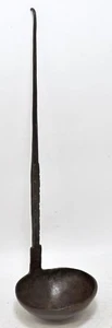 Antique Iron Long Tipri Oil Spoon Original Old Hand Crafted Engraved - Picture 1 of 4