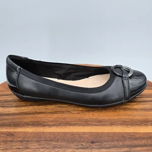 Clarks Ballet Pisos Para Mujer 7.5 M Espalda Cuero Gracelin Sin Cordones Cómoda Puntera Gorra - Imagen 1 de 8