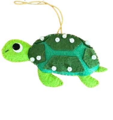 Adorno Fieltro Tortuga Playa Tropical Pájaro Fiesta Hawaii Cumpleaños Animal Navidad Foto 1 de 4