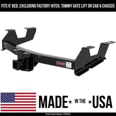 For 11-14 GMC Sierra 3500HD Trailer Hitch 6'Bed Std Bmpr Curt 8K 2" Tow Receiver Foto 1 de 2