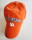 Clemson Tigers Baseball Hat Cap Orange White Paw Print Adjustable Strap Back