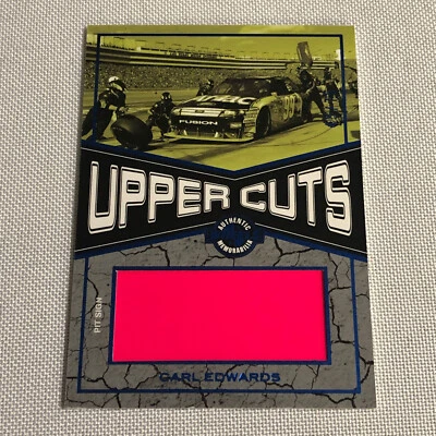 2010 Wheels Uppercuts Carl Edwards Pit Sign Relic Card /75 NASCAR - Image 1 of 4