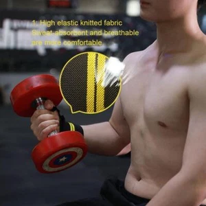 1 Pair Fitness Padded Wrist Thumb Brace Strap Weight Lifting Hand Wrap Support - Picture 1 of 9