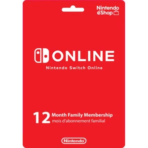 Nintendo Switch Online 12 Month Family Membership Subscription Pre-Paid Card - Afbeelding 1 van 1