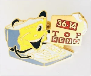 Top Reno Retro Computer Advertising Pin Badge Vintage (D11) - Picture 1 of 2