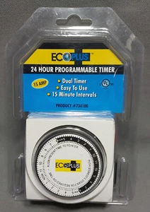 EcoPlus Timer Due Uscite 15 AMP - Doppio Timer, Ampio Display, Facile da Usare - Foto 1 di 4