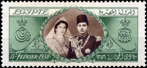Egypt -1938- King Farouk's 18th Birthday £1 Green & Sepia - Scott# 224 - MNH - Picture 1 of 1