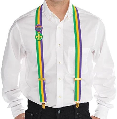 Tirantes de Mardi Gras con Botones Elegante Vestir Halloween Adulto Disfraz Accesorio Foto 1 de 1