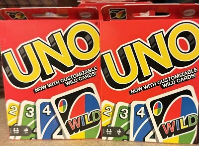 2 Packs Mattel Games UNO Classic Card Game W/ Customizable Wild Cards - Image 1 of 4