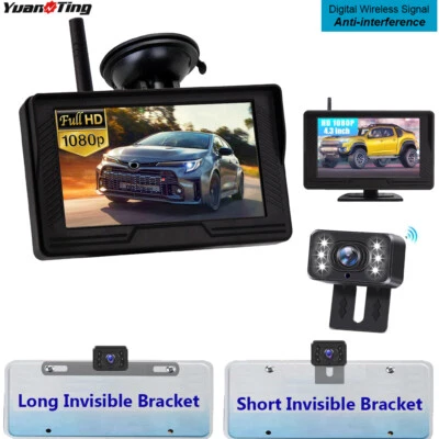 1080P 2.4G Wireless Rear View Backup Camera with Digital 4.3" Monitor for Cars - Image 1 of 4