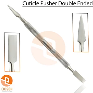 Cuticle Nail Pusher Remover Flat Straight Under Nail Cleaner Gouge Double Ended - Bild 1 von 3
