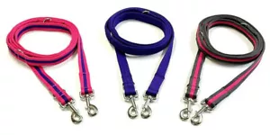 Police Style Dog Training Lead Double Ended Multi Functional 20mm Soft Webbing - Picture 1 of 41