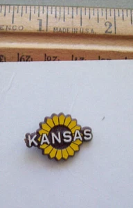 Kansas small plastic pinback  sunflower - Picture 1 of 2