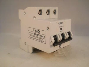 MEM MCB 6 Amp Type D Triple Pole 3 Phase M9 6A Memshield T063D 63MB4 63MD - Picture 1 of 4