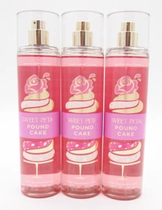 (6) Bath & Body Works SWEET PETAL POUND CAKE Rose Raspberry Mist Spray 8oz Lot - Picture 1 of 12