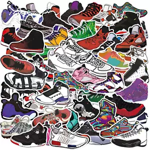 100 Pcs Basketball Shoe Stickers for Computer Water Bottle Skateboard Hydroflask - Picture 1 of 12