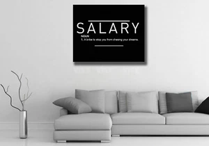 Salary Definition Canvas Print PreStretched Noun Office Home Decor A bribe Dream - Picture 1 of 1