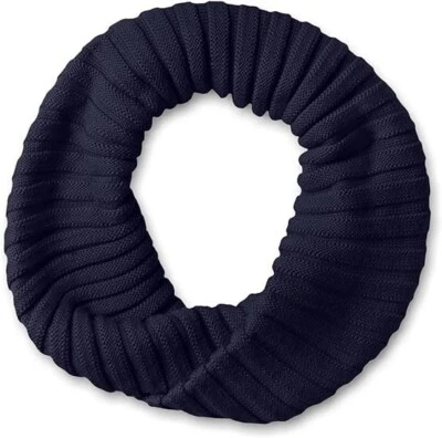 Cuello para mujer Portolano, azul marino, talla única, acanalado, mezcla de lana Foto 1 de 2