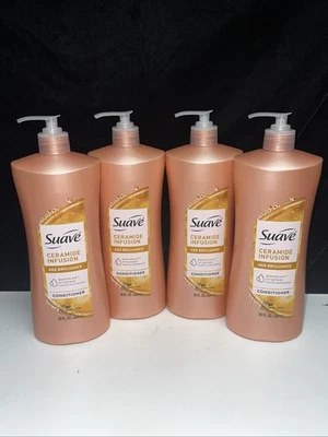 4 PACK Suave CERAMIDE INFUSION CONDITIONER AGE BRILLIANCE Quenchlock 28oz each - Image 1 of 4