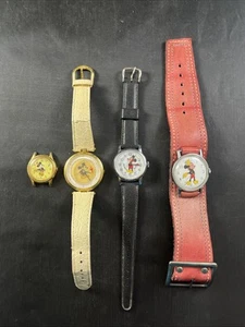 3 Mickey and 1 Minnie Mouse Watch Lot - Picture 1 of 10