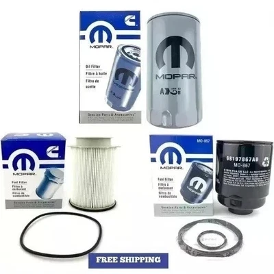 2013-2024 RAM 2500 3500 4500 5500 6.7L DIESEL OIL FUEL FILTER KIT MOPAR OEM — 第 1/3 张图片