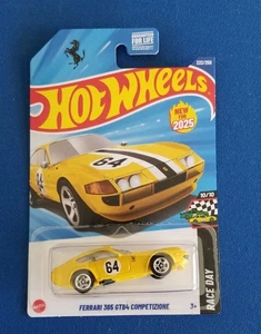 2025 Hot Wheels Race Day Ferrari 365 GTB4 Competizione 222/250 New Models Yellow - Picture 1 of 6