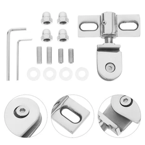 1 Set Of Shower Door Pivot Hinge Glass Shower Door Hinge Replacement Glass Door - Picture 1 of 12